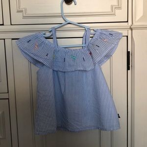 Cold shoulder toddler top!